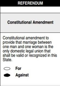 Vote Against Amendment One on May 8, 2012